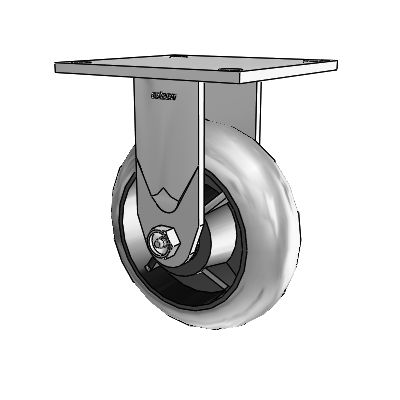 4 Series 2 Inch Wide Casters Top Plate Rigid Caster with 6 x 2 Performa Rubber (Round/Conductive) Wheel