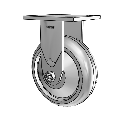 Série 4 : roulettes de 2 pouces de large, à plaque supérieure rigide, équipées de roues Trans-forma HD (rondes) 6 x 2