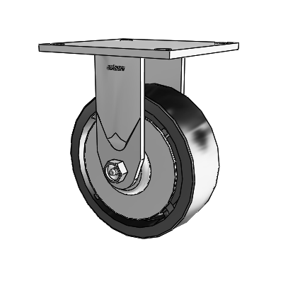 4 Series 2 Inch Wide Casters Top Plate Rigid Caster with 6 x 2 Polyolefin Wheel