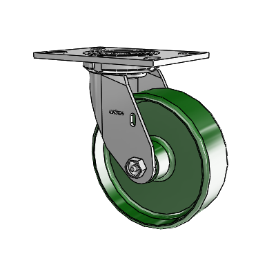 4 Series 2 Inch Wide Top Plate Swivel Caster Caster with 6 x 2 Cast Iron Wheel