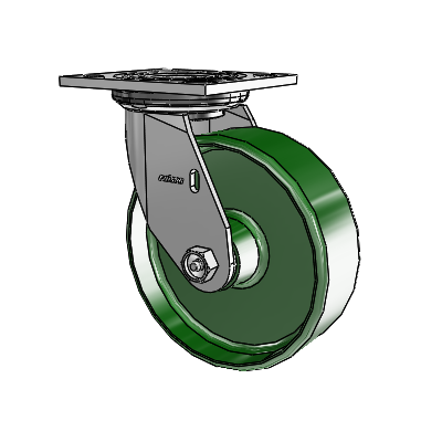 4 Series 2 Inch Wide Top Plate Swivel Caster Caster with 6 x 2 Cast Iron Wheel