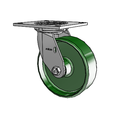 4 Series 2 Inch Wide Top Plate Swivel Caster Caster with 6 x 2 Cast Iron Wheel