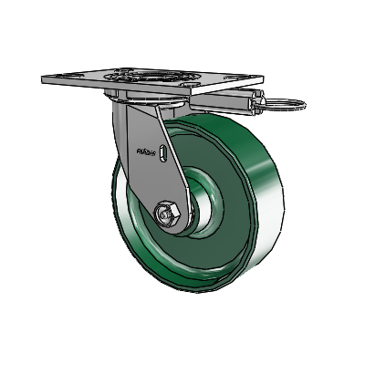 4 Series 2 Inch Wide Top Plate Swivel Caster with 6 x 2 Forged Steel Wheel