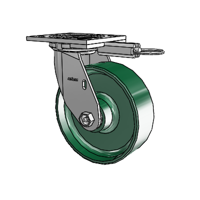 4 Series 2 Inch Wide Top Plate Swivel Caster with 6 x 2 Forged Steel Wheel