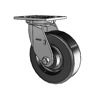 4 Series 2 Inch Wide Top Plate Swivel Caster with 6 x 2 Phenolic Wheel