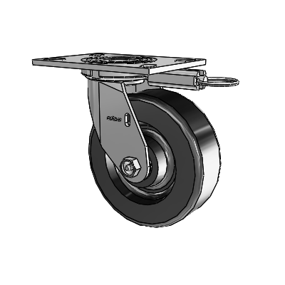 4 Series 2 Inch Wide Top Plate Swivel Caster with 6 x 2 Phenolic Wheel