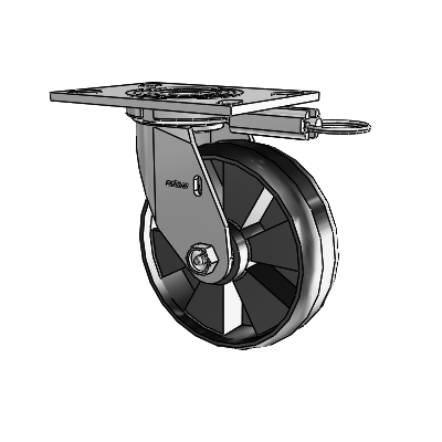 4 Series 2 Inch Wide Top Plate Swivel Caster Caster with 6 x 2 Maxim Wheel