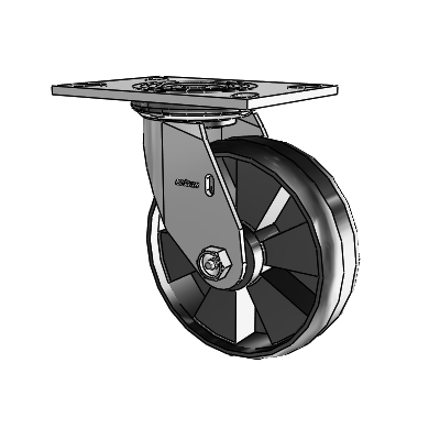 4 Series 2 Inch Wide Top Plate Swivel Caster Caster with 6 x 2 Maxim Wheel