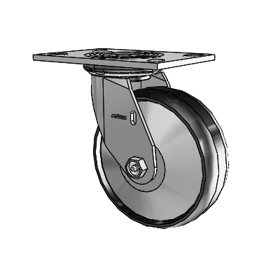 4 Series 2 Inch Wide Top Plate Swivel Caster Caster with 6 x 2 Maxim Wheel