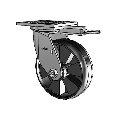 4 Series 2 Inch Wide Top Plate Swivel Caster Caster with 6 x 2 Maxim Wheel