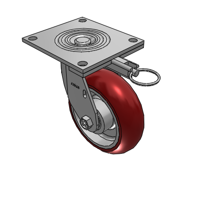 4 Series 2 Inch Wide Top Plate Swivel Caster with 6 x 2 CG Max Maroon Wheel