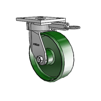 4 Series Kingpinless Casters Top Plate Swivel Caster with 6 x 2 Cast Iron wheel