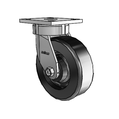 4 Series Kingpinless Casters Top Plate Swivel Caster with 6 x 2 Phenolic wheel