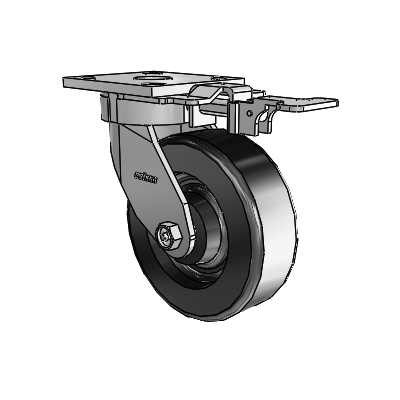 4 Series Kingpinless Casters Top Plate Swivel Caster with 6 x 2 Phenolic wheel