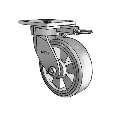 4 Series Kingpinless Casters Top Plate Swivel Caster with 6 x 2 Trans-forma (Flat) wheel
