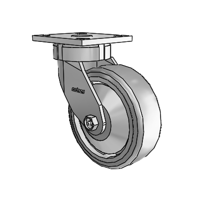 4 Series Kingpinless Casters Top Plate Swivel Caster with 6 x 2 Trans-forma HD (Flat) wheel
