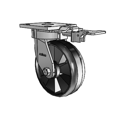 4 Series Kingpinless Casters Top Plate Swivel Caster with 6 x 2 Maxim wheel
