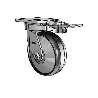 4 Series Kingpinless Casters Top Plate Swivel Caster with 6 x 2 Maxim wheel