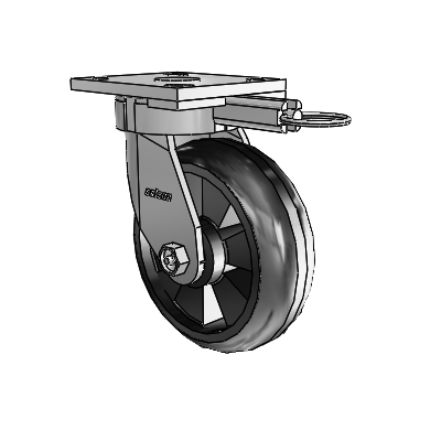 4 Series Kingpinless Casters Top Plate Swivel Caster with 6 x 2 Trans-forma LT (Round) wheel