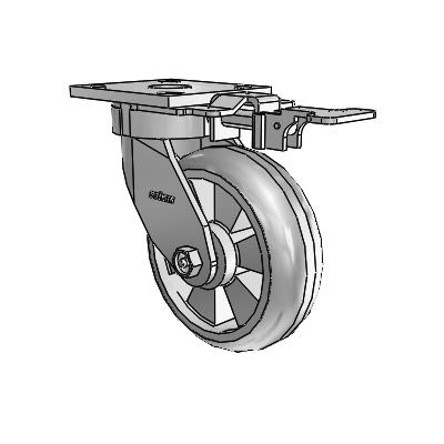 4 Series Kingpinless Casters Top Plate Swivel Caster with 6 x 2 Trans-forma HD (Round) wheel