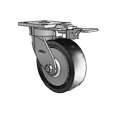 4 Series Kingpinless Casters Top Plate Swivel Caster with 6 x 2 Polyolefin wheel