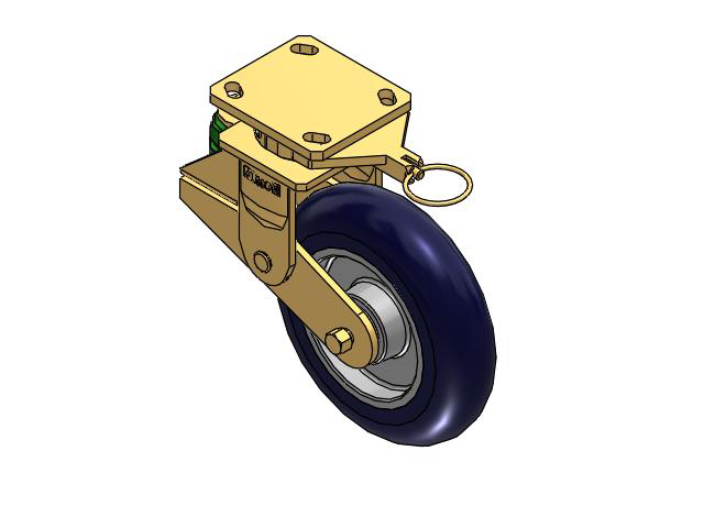 141 Series Top Plate Swivel Caster with 8 x 2 Blue Tread on Aluminum Core UA - Magnum Polyurethane (Aluminum Core) Wheel