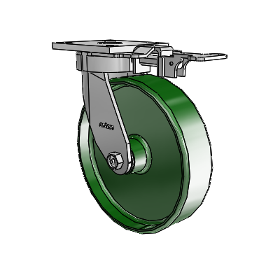 4 Series Kingpinless Casters Top Plate Swivel Caster with 8 x 2 Cast Iron wheel