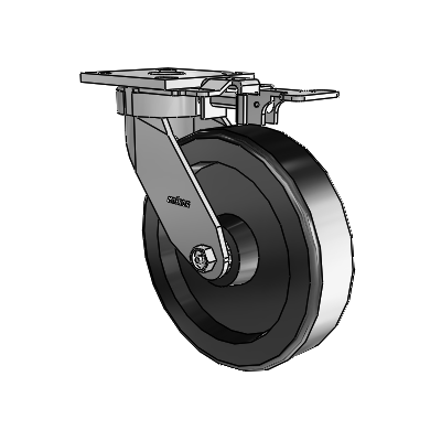 4 Series Kingpinless Casters Top Plate Swivel Caster with 8 x 2 Phenolic wheel