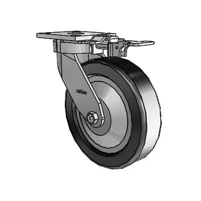 4 Series Kingpinless Casters Top Plate Swivel Caster with 8 x 2 Phenolic wheel