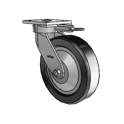 4 Series Kingpinless Casters Top Plate Swivel Caster with 8 x 2 Phenolic wheel