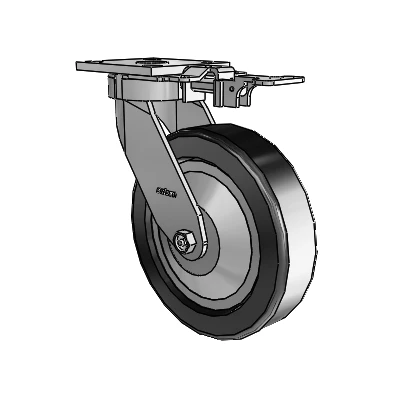 4 Series Kingpinless Casters Top Plate Swivel Caster with 8 x 2 Phenolic wheel