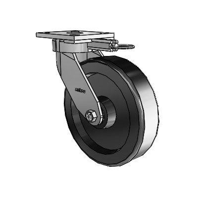 4 Series Kingpinless Casters Top Plate Swivel Caster with 8 x 2 Phenolic wheel
