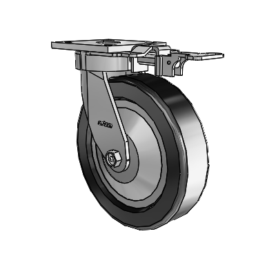 4 Series Kingpinless Casters Top Plate Swivel Caster with 8 x 2 Phenolic wheel