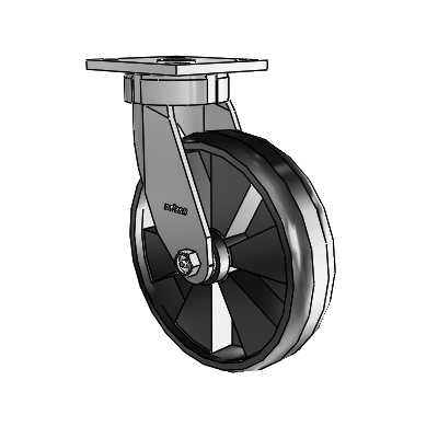 4 Series Kingpinless Casters Top Plate Swivel Caster with 8 x 2 Maxim wheel