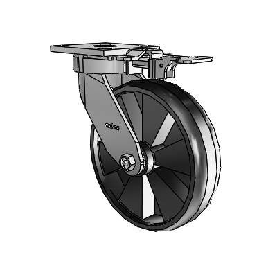4 Series Kingpinless Casters Top Plate Swivel Caster with 8 x 2 Maxim wheel