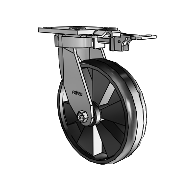 4 Series Kingpinless Casters Top Plate Swivel Caster with 8 x 2 Maxim wheel