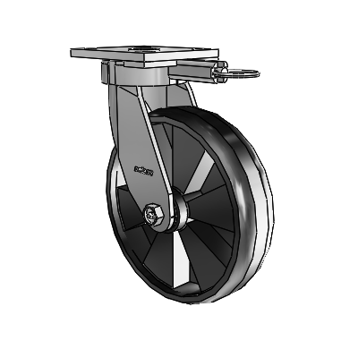 4 Series Kingpinless Casters Top Plate Swivel Caster with 8 x 2 Maxim wheel