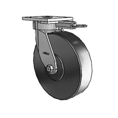 4 Series Kingpinless Casters Top Plate Swivel Caster with 8 x 2 Commander HD wheel