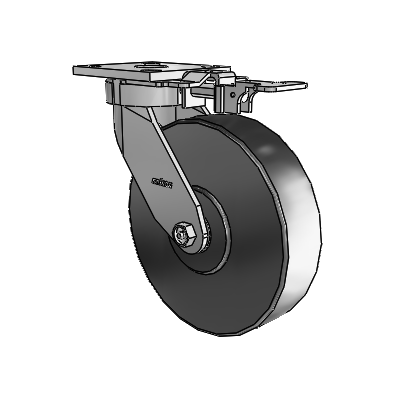 4 Series Kingpinless Casters Top Plate Swivel Caster with 8 x 2 Commander HD wheel