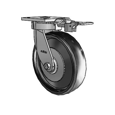 4 Series Kingpinless Casters Top Plate Swivel Caster with 8 x 2 Endura Solid Elastomer wheel