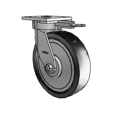 4 Series Kingpinless Casters Top Plate Swivel Caster with 8 x 2 Polyolefin wheel