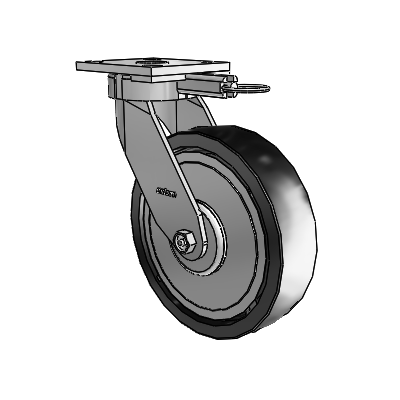 4 Series Kingpinless Casters Top Plate Swivel Caster with 8 x 2 Polyolefin wheel