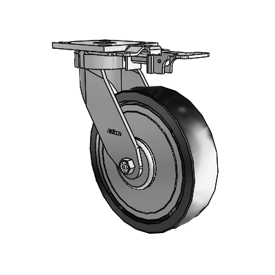 4 Series Kingpinless Casters Top Plate Swivel Caster with 8 x 2 Polyolefin wheel