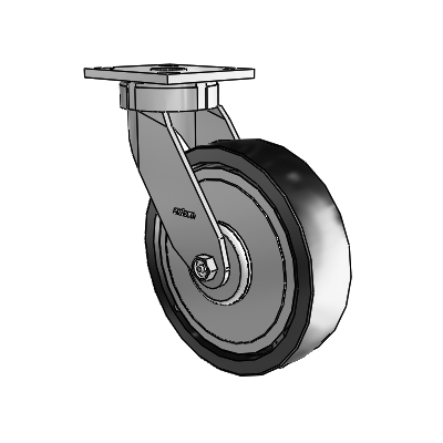 4 Series Kingpinless Casters Top Plate Swivel Caster with 8 x 2 Polyolefin wheel