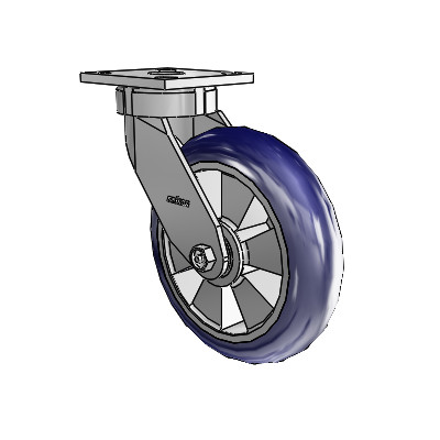 4 Series Kingpinless Casters Top Plate Swivel Caster with 8 x 2 Triumph (Round/Blue) wheel