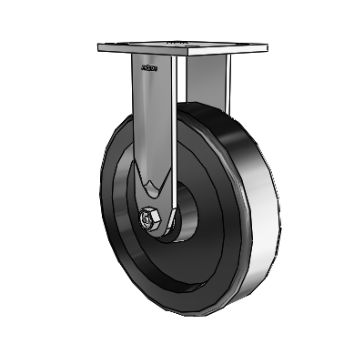 4 Series Kingpinless Casters Top Plate Rigid Caster with 8 x 2 Phenolic wheel