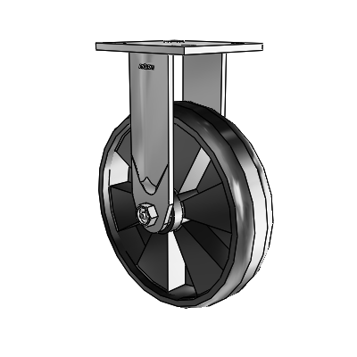 4 Series Kingpinless Casters Top Plate Rigid Caster with 8 x 2 Maxim wheel