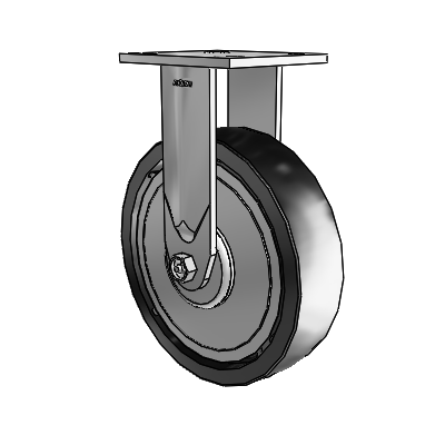 4 Series Kingpinless Casters Top Plate Rigid Caster with 8 x 2 Polyolefin wheel