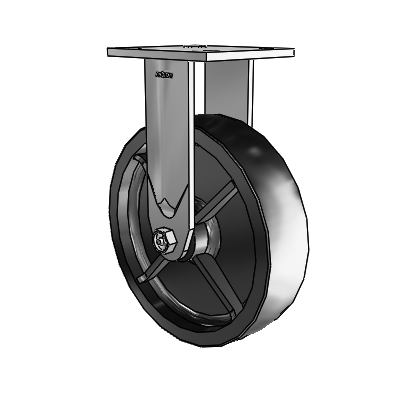 4 Series Kingpinless Casters Top Plate Rigid Caster with 8 x 2 Polyolefin wheel