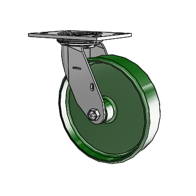 4 Series 2 Inch Wide Top Plate Swivel Caster with 8 x 2 Cast Iron Wheel